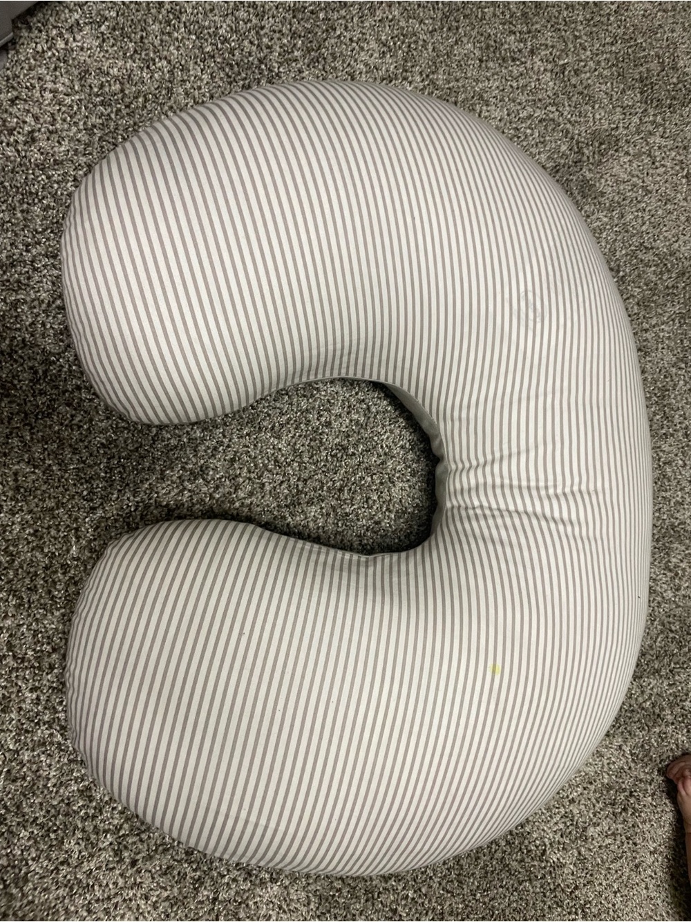 Boppy Nursing Pillow Gray and White Striped